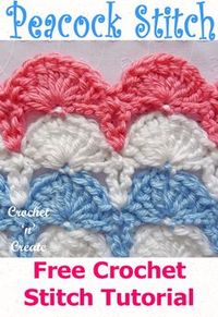 Available in USA and UK format, this free crochet peacock stitch tutorial will show you how to make the lovely design for blankets etc. CLICK and scroll down the page for instructions. | #crochetncreate #crochetstitch #crochettutorial #crochet #followforcrochet #crochetlearning #howto #crochetpattern #freecrochetpattern #easypattern #freepattern #forbeginners #diy #crafts #crochetaddict #followforcrochet