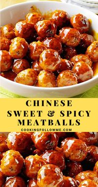 Chinese Sweet and Spicy Meatballs - Cooking Follow Me.com