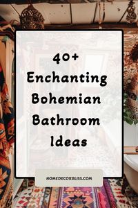 Explore over 40 enchanting Bohemian bathroom ideas to create a dreamy and cozy space in your home. Embrace the free-spirited, eclectic style of Boho design to infuse warmth and personality into your bathroom decor. From lush greenery to vibrant textiles, discover inspiration for adding character and charm to your bathroom with these captivating Bohemian ideas. Let these unique designs spark your creativity and transform your bathroom into a soothing oasis that reflects your individuality and sen