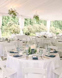 A sophisticated venue calls for a sophisticated color palette 🌿🤍💙 ⠀⠀⠀⠀⠀⠀⠀⠀⠀ Your venue is always a strong factor when we help you curate your wedding design! The green space and airy lining of the tent called for something clean, classic and elegant. ⠀⠀⠀⠀⠀⠀⠀⠀⠀ Coordination: @yourperfectbridesmaid (lead: Laura) Venue: @chateaulill Photographer: @lloydphotoandfilms Florist: @julietandlou Officiant: @another_one_ties_the_knot Catering / Bar: @shoobydoocatering Dessert: @tinybakedgoods & @sh...