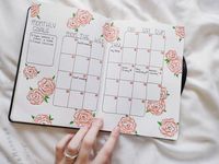 I made a rose theme bujo spread hope you like it!