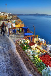 Market in Santorini, Greece.