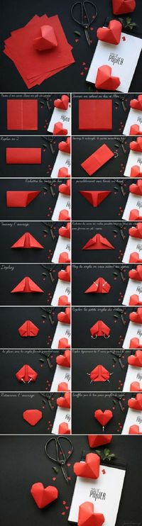 Best Origami Tutorials - Heart Origami - Easy DIY Origami Tutorial Projects for With Instructions for Flowers, Dog, Gift Box, Star, Owl, Buttlerfly, Heart and Bookmark, Animals - Fun Paper Crafts for Teens, Kids and Adults http://diyprojectsforteens.com/best-origami-tutorials