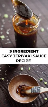 This easy teriyaki sauce recipe is made with only healthy pantry staples! It is so simple to whip up you will wonder why you ever bought teriyaki sauce!