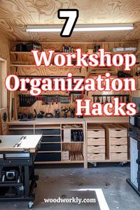 Maximize efficiency in your woodworking shop with clever organization hacks. Discover space-saving tips, tool storage solutions, and ways to keep your workspace clutter-free. Click for innovative ideas! #WorkshopOrganization #WoodworkingTips #ToolStorage #DIYWorkshop #EfficientSpaces