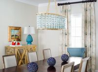 A dark living room, refreshed with cream and teal - The Boston Globe