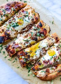 Burrata Breakfast Pizza. - How Sweet Eats