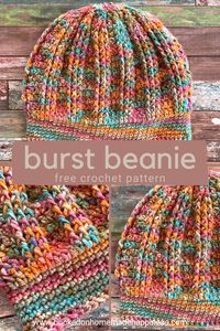 Burst Beanie Crochet Pattern (CAL for a Cause) - Hooked on Homemade Happiness