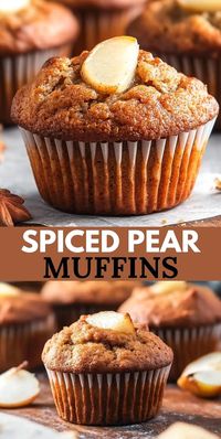 Embrace the essence of autumn with our Spiced Pear Muffins. These delightful treats feature a soft crumb, succulent pear pieces, and a blend of warm spices, making them an irresistible choice for the season.