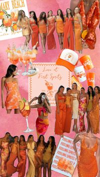 Love at First Spritz Bachelorette Theme Mood Board