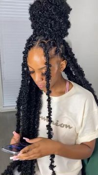 Butterfly locs | Braided hairstyles for teens, Hair ponytail styles, Faux locs hairstyles