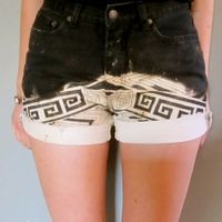 How to turn a dark pair of denim shorts or pants into an amazing pair of tribal shorts.