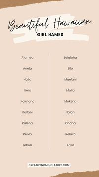 269 Beautiful Hawaiian Girl Names to Consider for Your Baby