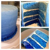 A Blog About Nothing : as told by Awesome Amy    ombre cake blue