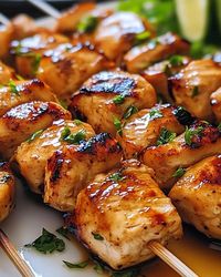 Recettes Gourmet | Brochettes de Poulet Marinées au Miel et à l'Ail | Facebook