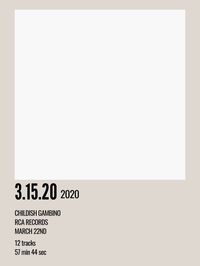 minimal aesthetic polaroid album poster for donald glover presents 3 15 20