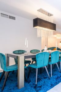 Interior design project of transformation of a tired 5 bedroom penthouse apartment in Marbella into a fashionable, luxurious and comfortable haven.