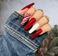 Tags: Press On Nails, Glue On Nails, Press Ons, Christmas Nails, Red Glitter Nails, Sweater Nails, 3D Texture Nails, Candy Cane Holiday Nails ♡ Thank you for Choosing Creations By Lynn ♡ Read below for more information about the shop and ordering process. All sets are hand painted and made to order. If you would like the set in a different color please let me know so I can advise you of which colors are available. Do not attempt to make shape or length changes to the nails as cutting the nail may destroy it. The shop is not responsible for any damages due to alterations of nail. If there is any damage to nail because of shipping or mistake on our part, we will be willing to ship up to four replacement nails once. Includes: 10 press on nails, 1 nail file, 1 wooden stick and nail glue.