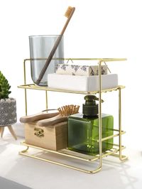 Gold    Iron Plain Storage Racks    Storage & Organization