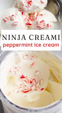 Ninja Creami peppermint ice cream is the perfect amount of peppermint flavor! Top the ice cream with crushed candy canes or peppermint pieces for even more peppermint flavor.