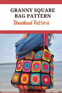 This granny square bag pattern is a great beginner crochet pattern.