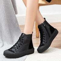 Casual Shoes 2021 Vintage Style Genuine Leather Women Boots Flat Booties Soft Cowhide Women's Shoes Ankle Boots | Touchy Style