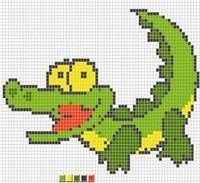 Scheme cross stitch Crocodile