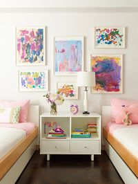 mount frame your kids childrens wall art in white frames // bedrooms