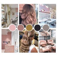 Saskia | Branding & Webdesign on Instagram: “Moodboard and logo design for a hairdresser. They loved a logo that fits their name and the wish for a pink salon. They want it to feel…”