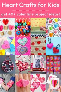 Get a big list of heart crafts for kids of all ages! These easy and budget friendly ideas are perfect for Valentine’s Day or any time of year.