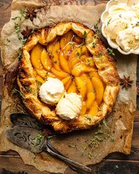 Peach Galette with Puff Pastry