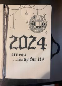 taylor swift themed 2024 bullet journal cover, mirrorball, reputation