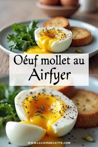 Découvrez comment préparer des œufs mollets parfaits 🥚 dans une friteuse à air ! 💨 Facile, rapide et délicieux 😋, cette recette est idéale pour vos repas 🥗 ou brunchs 🍳. Apprenez tous les secrets pour une cuisson réussie avec un jaune coulant et un blanc ferme. À essayer absolument ! ✅ #RecetteFacile #AirFryer #OeufMollet