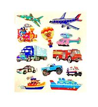 AIRPLANE TRAIN SHIP Truck Glittery Sandylion Stickers 1 - Etsy