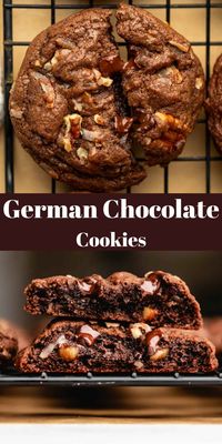 German Chocolate Cookies - I Heart Eating