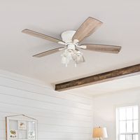 With an elegant design and optimal functionality, this fan is sure to elevate decor and set the perfect temperature. The depth of the finish brings out a farmhouse allure, and the calm neutrals of the blades are highly complimentary to anything coastal.