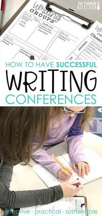 Learn all the ins and outs of creating a system of one-to-one writing conferences with you students, a system that not only helps each writer grow, but is also practical enough to sustain throughout the year. (Blog post from The Thinker Builder)