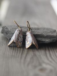 Ceramic Butterfly Earrings Dangle Butterfly Wings Earrings Ceramic Moth Earrings Clay Hook Earrings Modern Earrings Nature Lover Gift Mother - Etsy