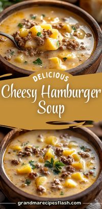 This Cheesy Hamburger Potato Soup is the ultimate comfort food, combining hearty ground beef, tender potatoes, and a creamy cheese broth for a rich, satisfying meal. Perfect for chilly nights, it’s quick to prepare and full of flavor!