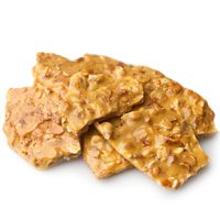 Aha Peanut Brittle 250gms Peanut Brittle is a delicious, healthy and mouth melting delicacy, prepared with minimal ingredients. Ingredients: Peanut Brittle is made from the following ingredients: Peanuts Jaggery Butter Light Corn Syrup Features: Aha Peanut Brittle is so popular because: It is made with best in class ingredients. Tips: Basic steps that are necessary to maintain the taste and quality: Store in an airtight container. Shelf life: 13-15 Days. Legal Disclaimer: The product is guarante