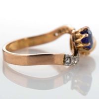 For Sale on 1stDibs - This magnificent French Art Nouveau crossover toi et moi (you and me) ring was handcrafted near the turn of the previous century from 18K rose gold and