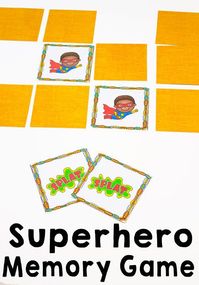 free printable superhero memory game