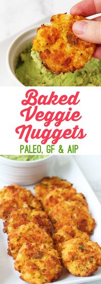 Paleo Baked Veggie Nuggets (AIP, gluten free, dairy free)