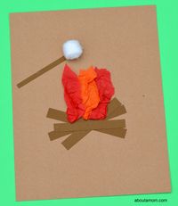 Crepe Paper Campfire Craft - About a Mom