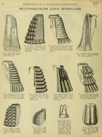 Bustle Undergarment Structure: different ways of attaching and making the bustle underneath the full skirts.