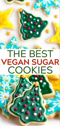 The BEST Vegan Sugar Cookies for cut outs, easy to make, too! #vegan #dairyfree