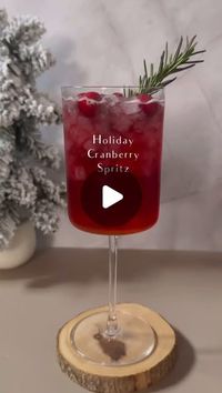 Ruth Ann on Instagram: "Holiday Cranberry Spritz 🎄♥️

In your favorite glassware add—
Ice
2 oz @aperolusa @aperolspritzofficial 
2 oz cranberry juice 
Top with @lamarcaprosecco 
#christmas #EOYInspo24"