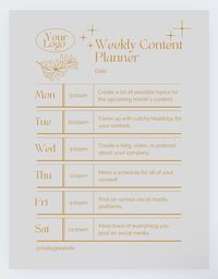 This  content planner is a tool that helps users organize and schedule their content creation and distribution. It allows users to plan posts, set deadlines, and track progress across various platforms, making content management more efficient and effective.