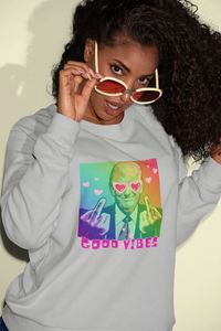 Check out our Trump Shirt and spread Good Vibes with a cheeky retro Trump giving a big FU! The warm sweater edition of our Good Vibes shirt is super comfortable and stylish and a winner for any man or woman patriot. We have the largest range of patriotic gear and protest shirts for all freedom fighter patriots. ➡️ Follow our Instagram and Tiktok page! @𝗮𝘄𝗮𝗸𝗲𝗰𝗹𝗼𝘁𝗵𝗶𝗻𝗴.𝘀𝘁𝗼𝗿𝗲 And don't forget to save and repin this to your own inspiration board. 💖