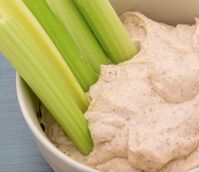 Almond Butter Yogurt Dip - healthy; can be sweetened with honey, or spiced up with cinnamon or a bit of pure vanilla extract.